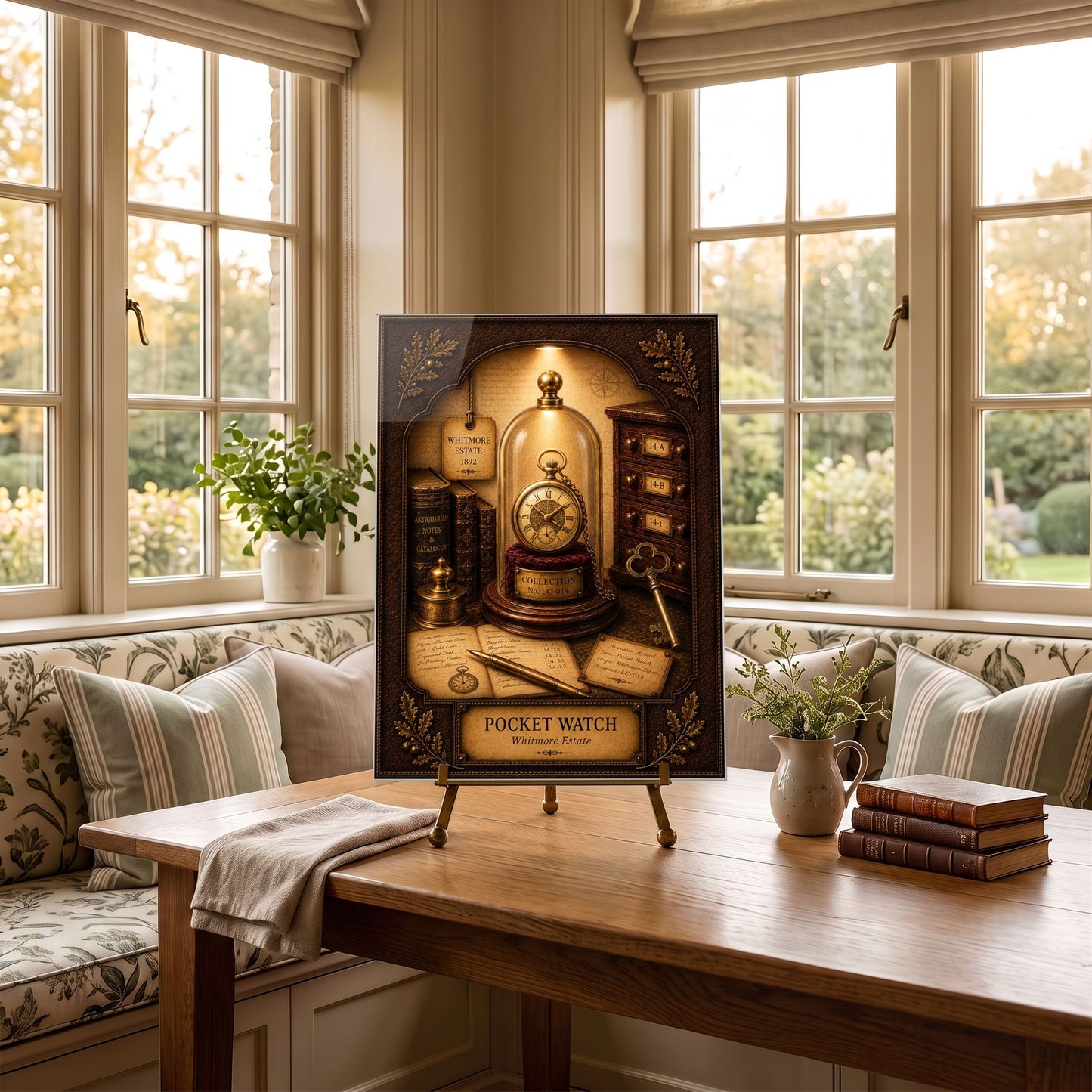 Pocket Watch Tempered Glass Art Panel | Museum Inspired Wall Decor | Cabinet of Curiosities | Collector Gift