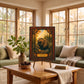 Beaver Woodland Tempered Glass Art Panel | Rustic Wildlife Decor | Forest Nature Art | Cabin & Lodge Home Decor | Nature Lover Gift