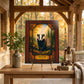 Badger Woodland Tempered Glass Art Panel | Rustic Wildlife Decor | Forest Nature Art | Cabin & Lodge Home Decor | Nature Lover Gift