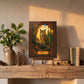 Great Horned Owl Woodland Tempered Glass Art Panel | Rustic Wildlife Decor | Forest Nature Art | Cabin Lodge Home Decor | Nature Lover Gift