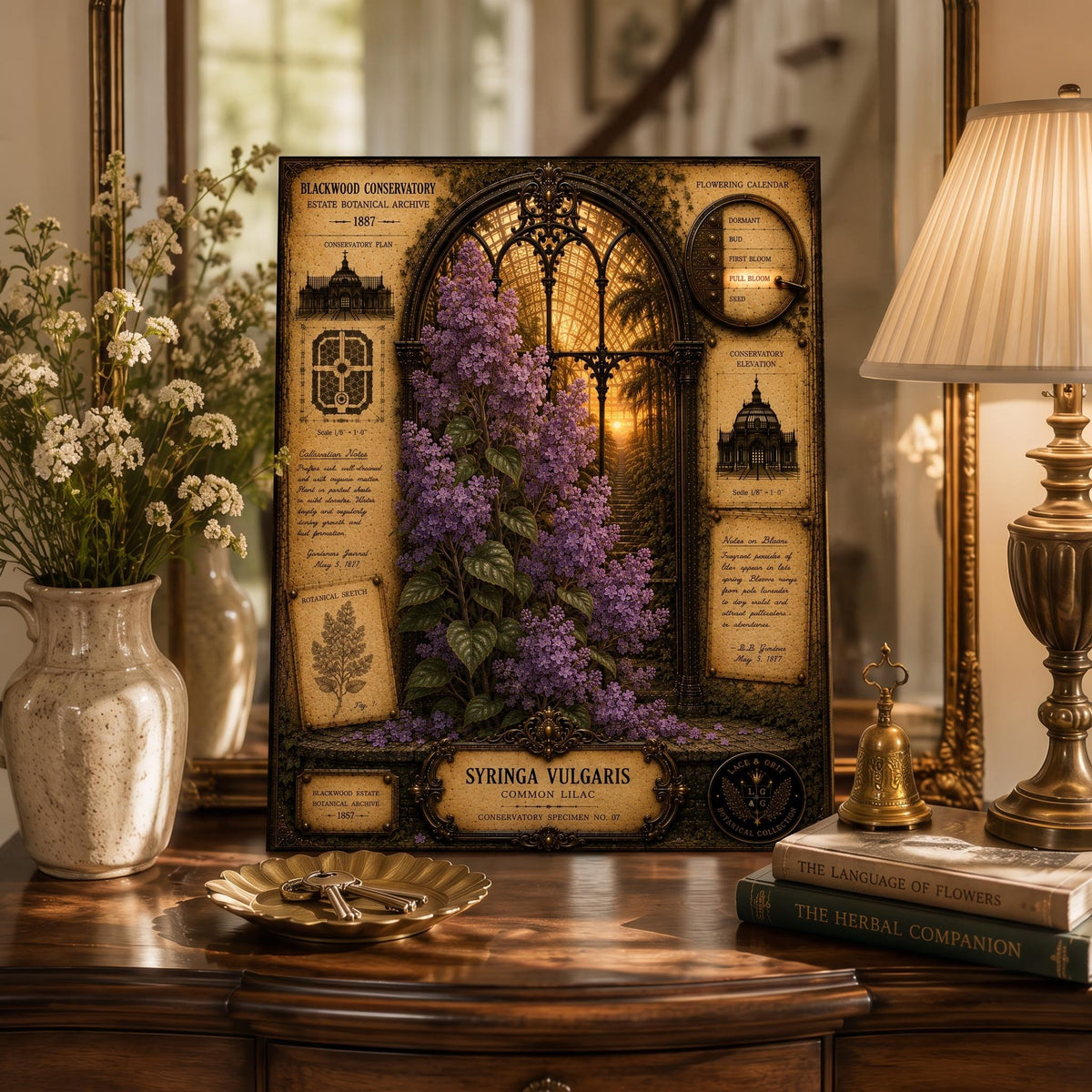 Lilac Tempered Glass Art, Charcuterie Serving Board, Botanical Decor, Lilac Flower Art, Garden Gift