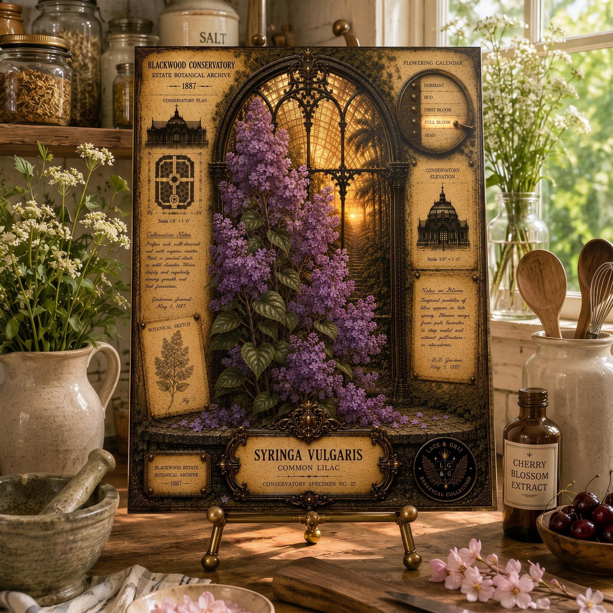 Lilac Tempered Glass Art, Charcuterie Serving Board, Botanical Decor, Lilac Flower Art, Garden Gift
