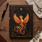 Phoenix Hardcover Journal, Personalized Celestial Notebook, Mystical Firebird Gift