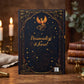 Phoenix Hardcover Journal, Personalized Celestial Notebook, Mystical Firebird Gift