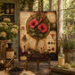 Hibiscus Tempered Glass Art Board, Apothecary Charcuterie Board, Herbalist Gift