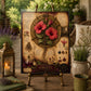 Hibiscus Tempered Glass Art Board, Apothecary Charcuterie Board, Herbalist Gift