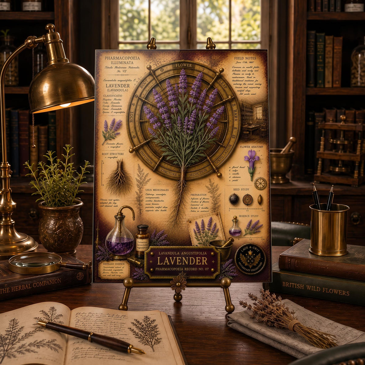 Lavender Tempered Glass Art Board, Apothecary Charcuterie Board, Herbalist Gift