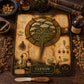 Yarrow Tempered Glass Art Board, Apothecary Charcuterie Board, Herbalist Gift