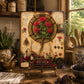 Bee Balm Tempered Glass Art Board, Apothecary Charcuterie Board, Herbalist Gift