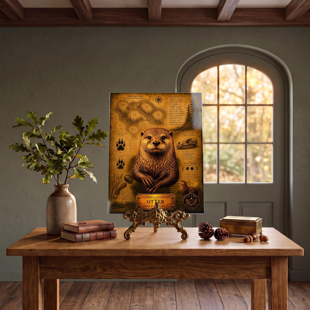 Otter Tempered Glass Art, Charcuterie Serving Board, Woodland Animal Decor, Otter Art, Nature Lover Gift
