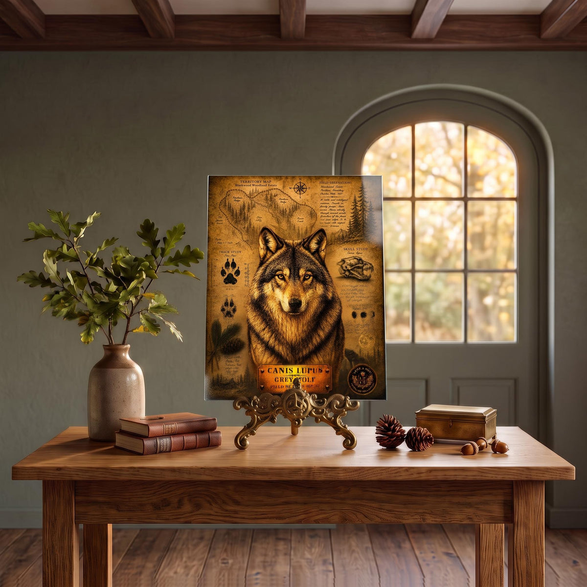Grey Wolf Tempered Glass Art, Charcuterie Serving Board, Woodland Animal Decor, Wolf Art, Nature Lover Gift