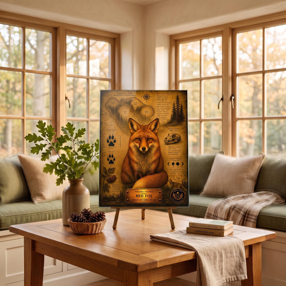 Red Fox Tempered Glass Art, Charcuterie Serving Board, Woodland Animal Decor, Fox Art, Nature Lover Gift