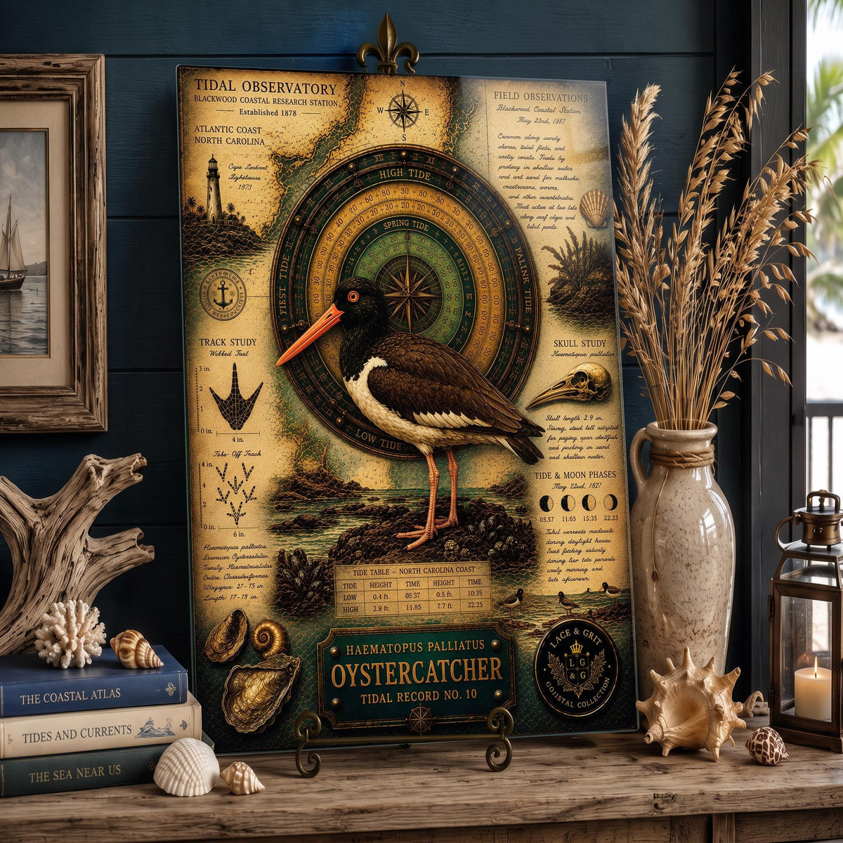 Oystercatcher Tempered Glass Art Board | Coastal Field Studies