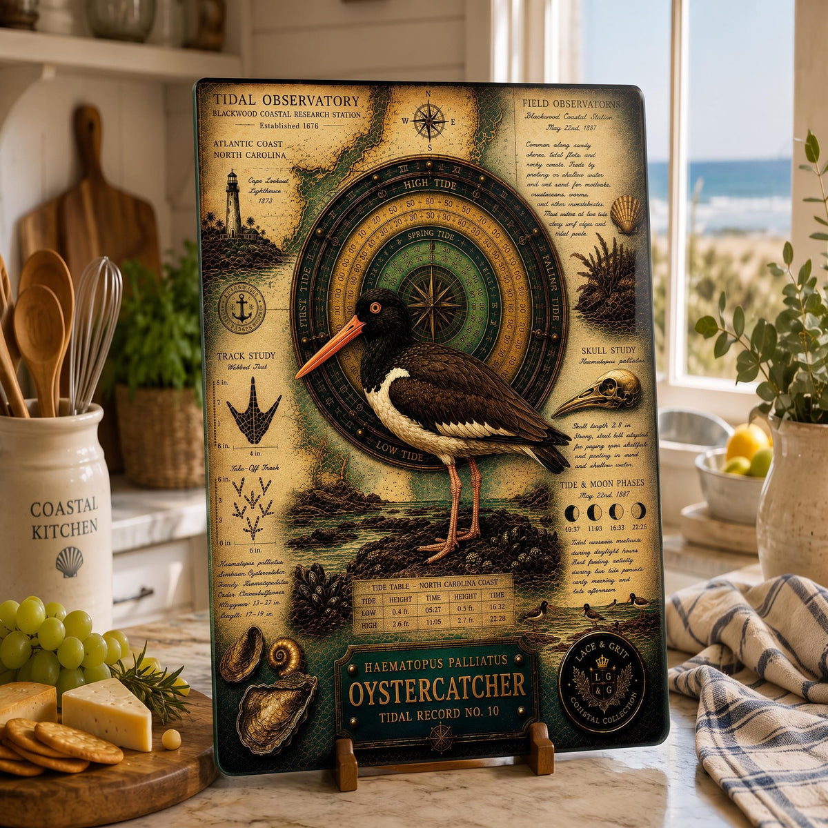 Oystercatcher Tempered Glass Art Board | Coastal Field Studies