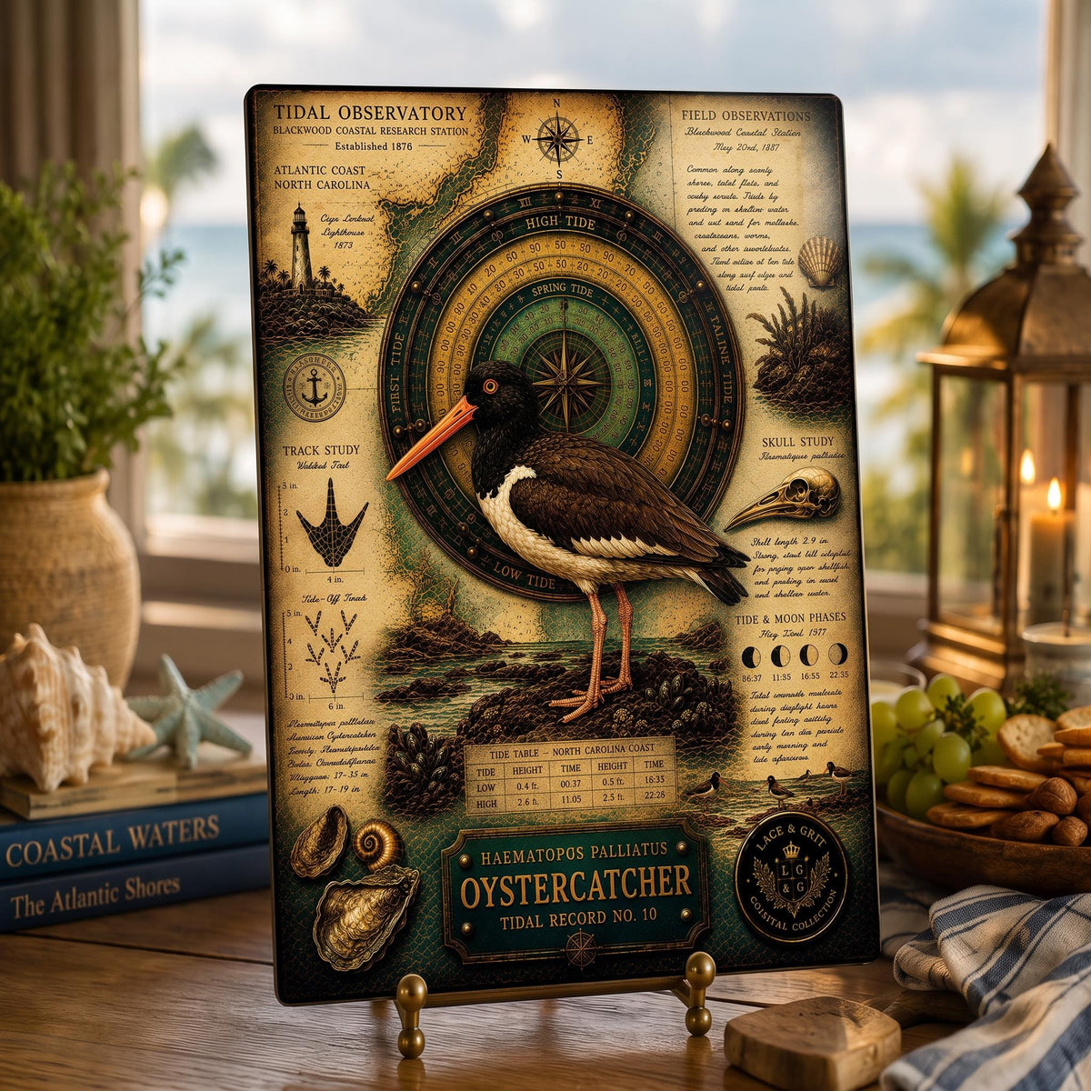 Oystercatcher Tempered Glass Art Board | Coastal Field Studies