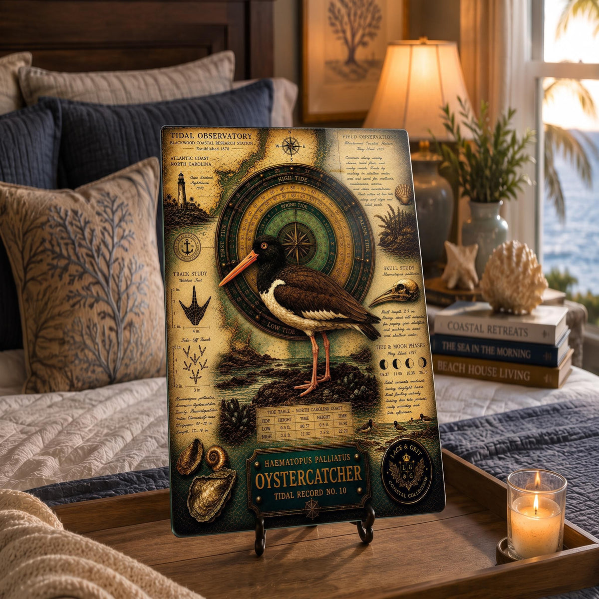 Oystercatcher Tempered Glass Art Board | Coastal Field Studies
