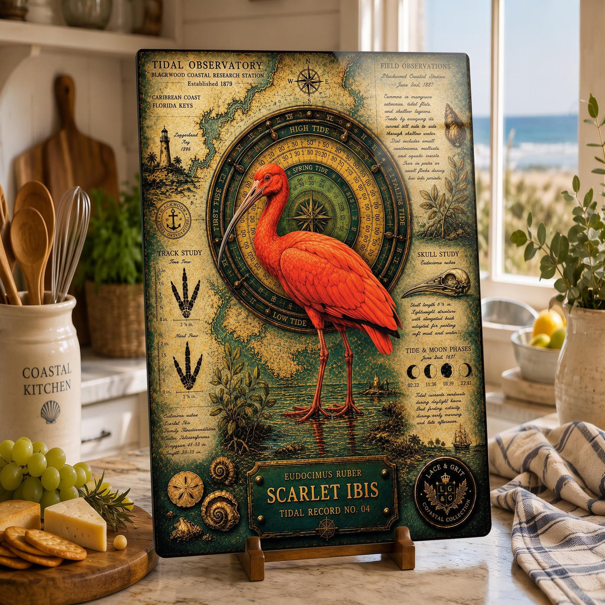 Scarlet Ibis Tempered Glass Art Board | Coastal Field Studies