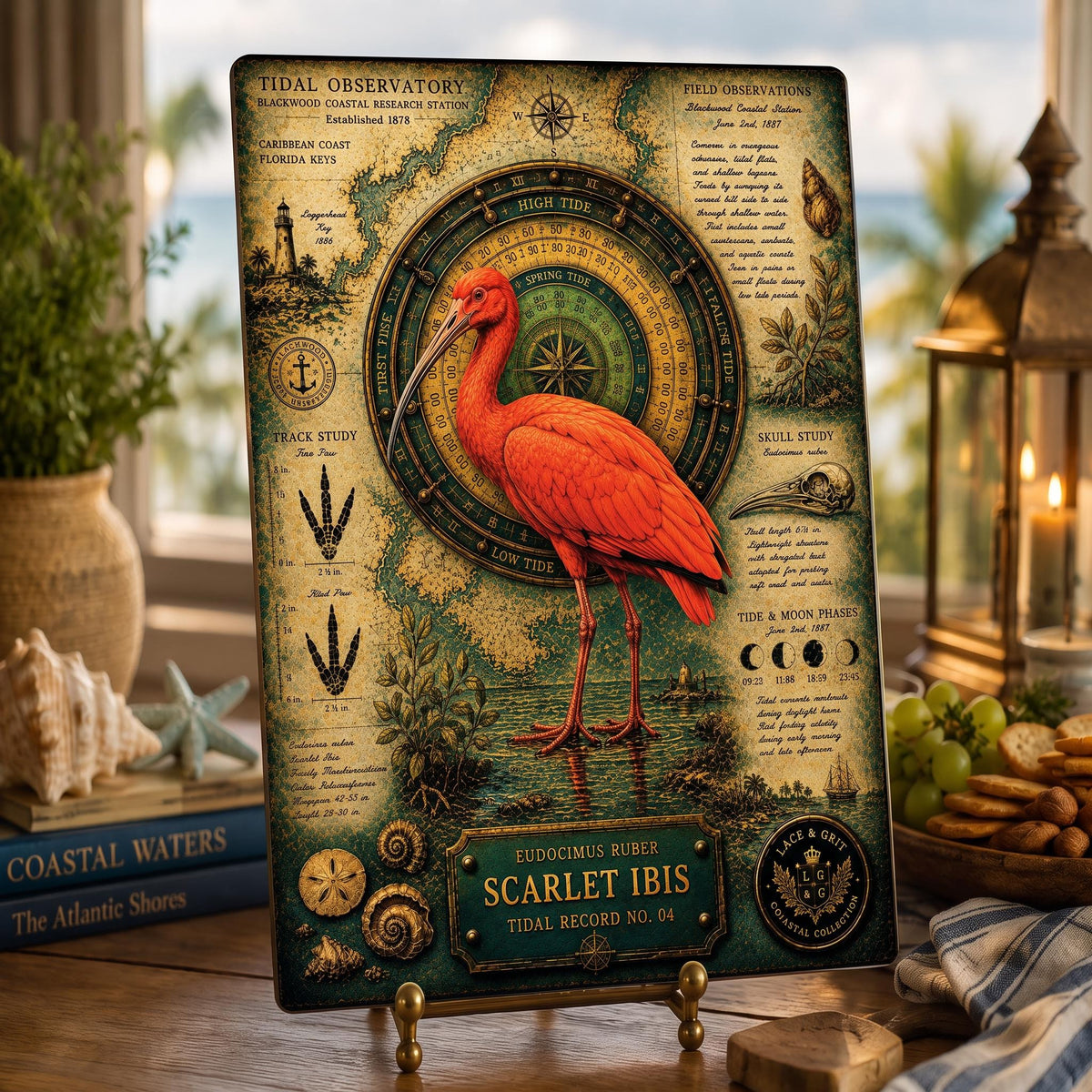 Scarlet Ibis Tempered Glass Art Board | Coastal Field Studies