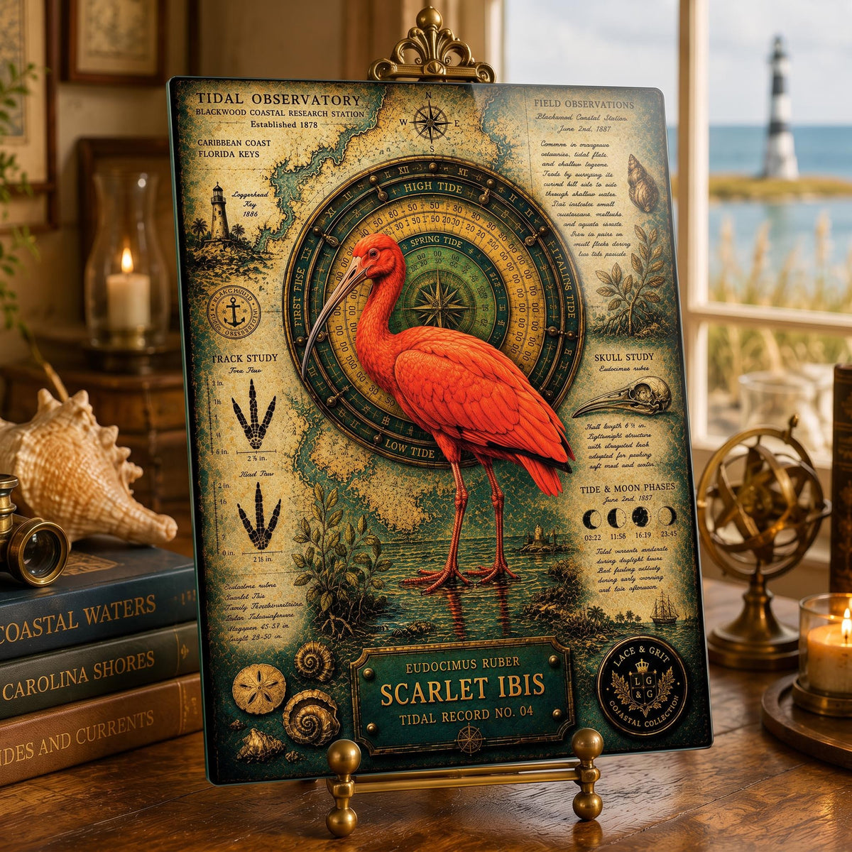 Scarlet Ibis Tempered Glass Art Board | Coastal Field Studies