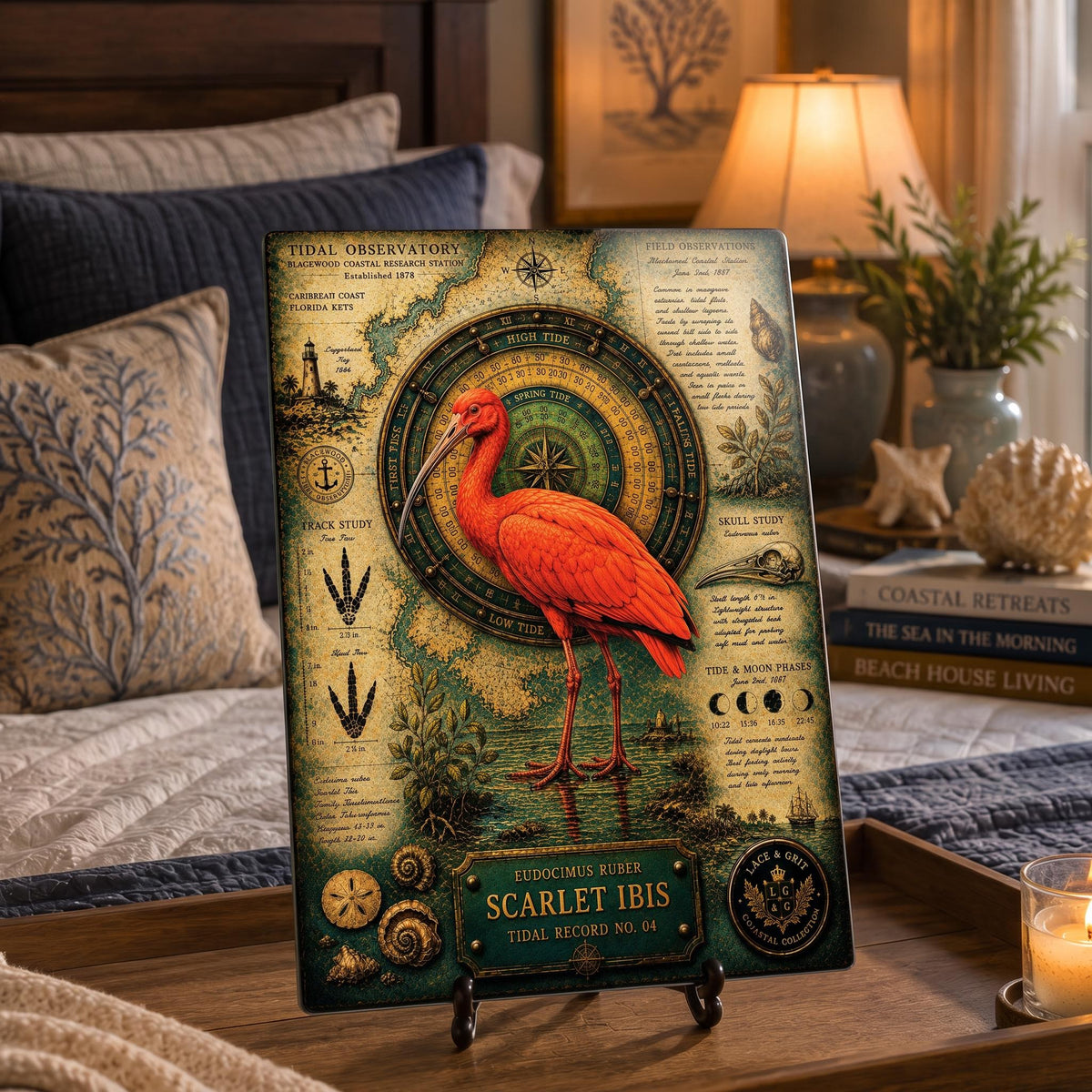 Scarlet Ibis Tempered Glass Art Board | Coastal Field Studies