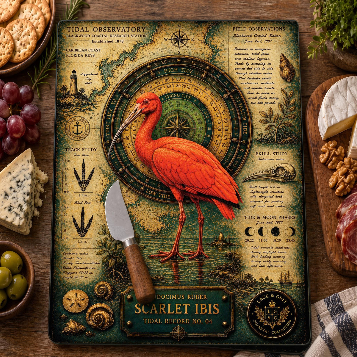 Scarlet Ibis Tempered Glass Art Board | Coastal Field Studies