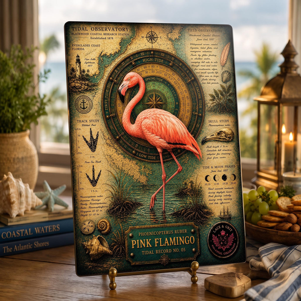 Pink Flamingo Tempered Glass Art Board | Coastal Field Studies