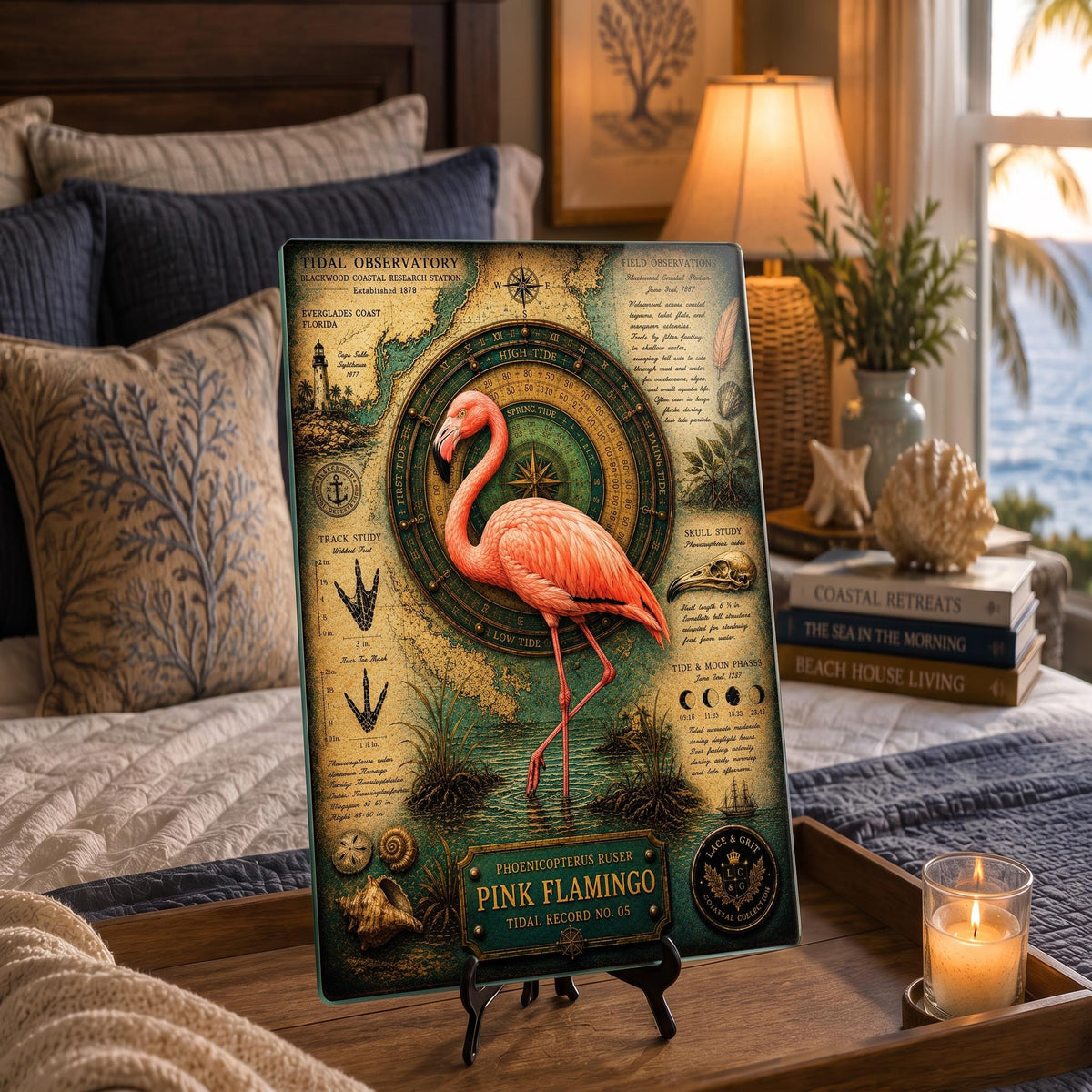 Pink Flamingo Tempered Glass Art Board | Coastal Field Studies