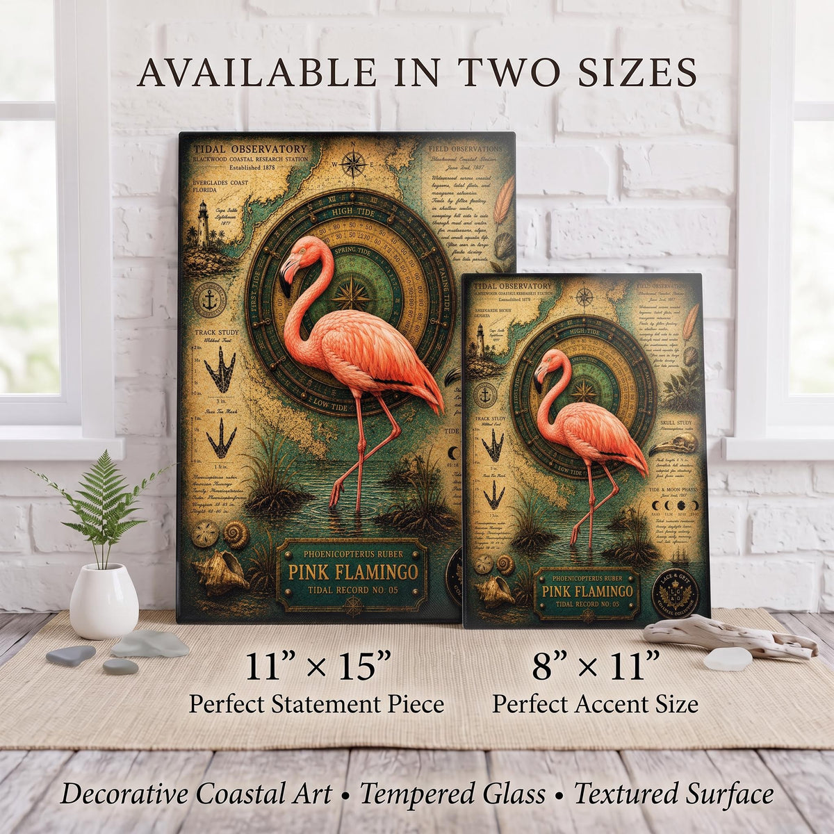 Pink Flamingo Tempered Glass Art Board | Coastal Field Studies