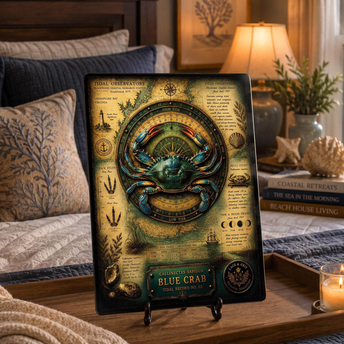 Blue Crab Tempered Glass Art Board | Coastal Field Studies