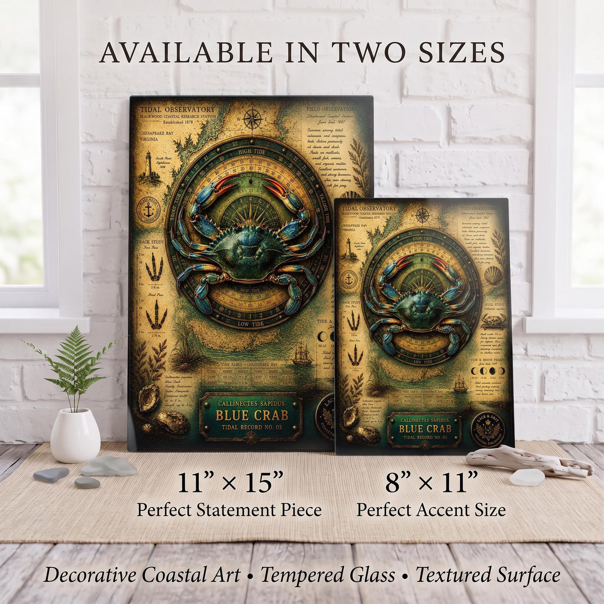 Blue Crab Tempered Glass Art Board | Coastal Field Studies