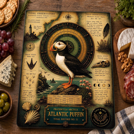 Atlantic Puffin Tempered Glass Art Board | Coastal Field Studies