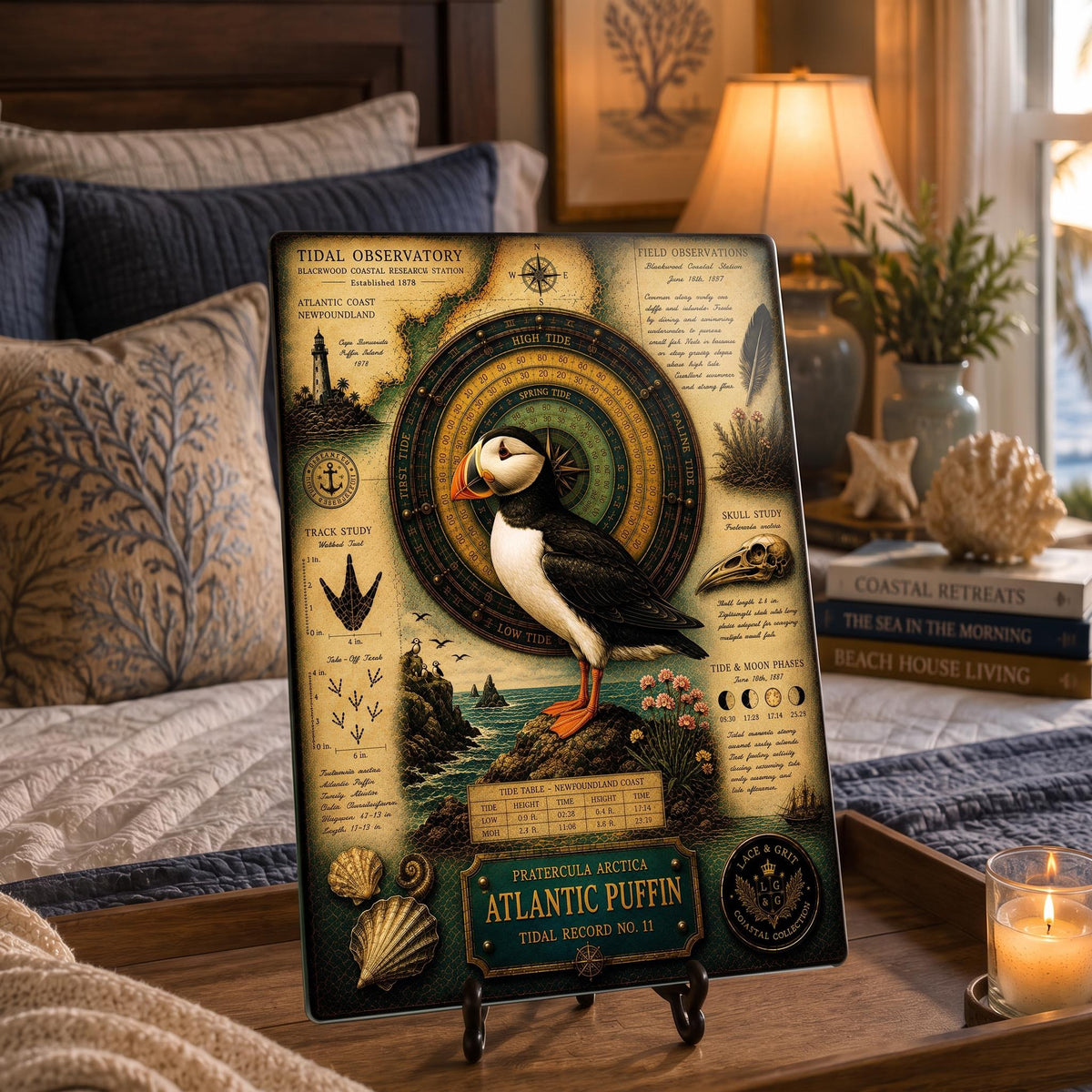 Atlantic Puffin Tempered Glass Art Board | Coastal Field Studies