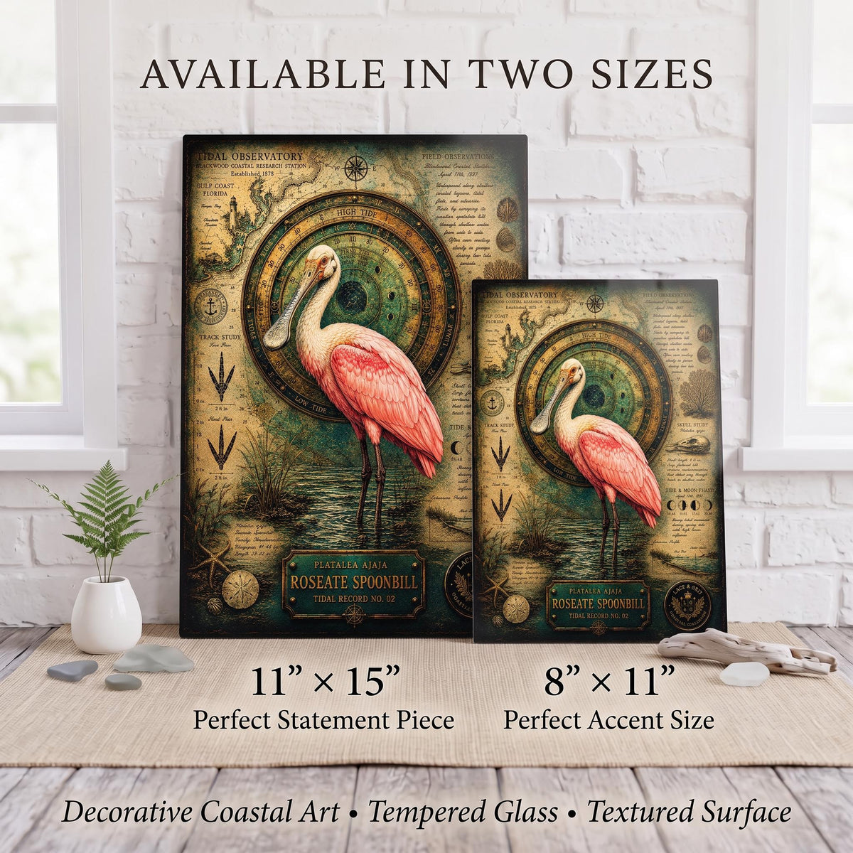 Roseate Spoonbill Tempered Glass Art Board | Coastal Field Studies