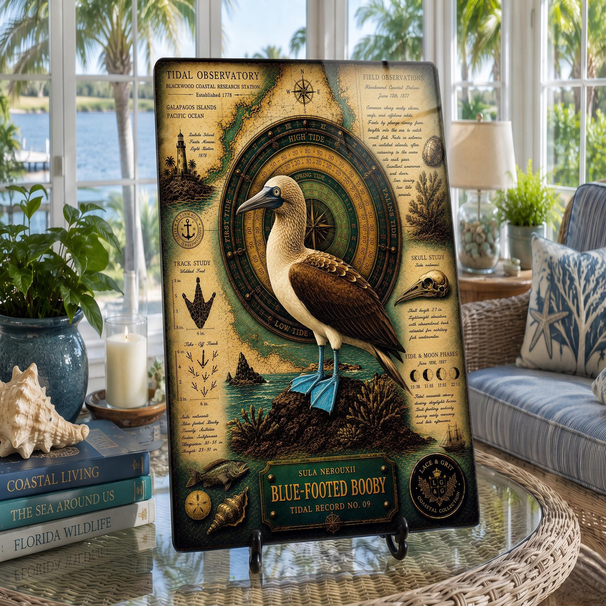 Blue-Footed Booby Tempered Glass Art Board | Coastal Field Studies