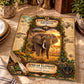 African Elephant Tempered Glass Art Board, Conservation Archives African Wildlife Decor