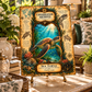 Sea Turtle Tempered Glass Art Board, Conservation Archives Marine Wildlife Decor