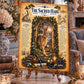 Sacred Hare Tempered Glass Charcuterie Board, Mystical Kitchen Art, Decorative Cutting Board