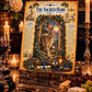 Sacred Hare Tempered Glass Charcuterie Board, Mystical Kitchen Art, Decorative Cutting Board