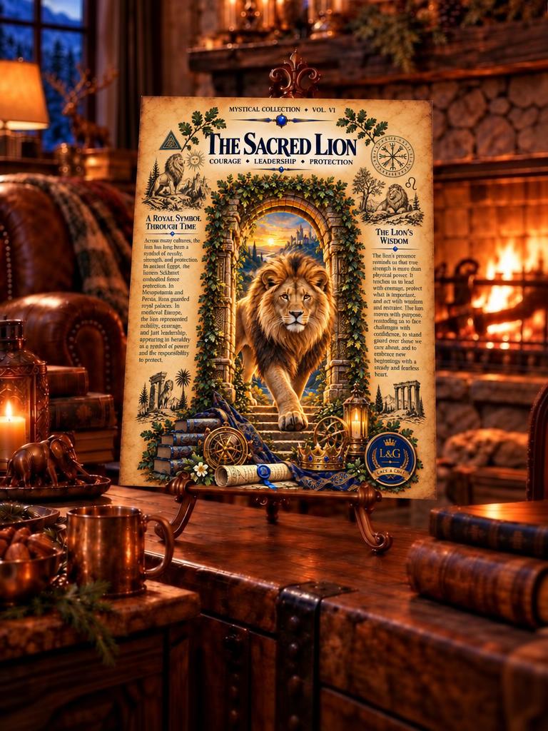 Sacred Lion Tempered Glass Charcuterie Board, Mystical Kitchen Art, Decorative Cutting Board
