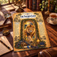 Sacred Lion Tempered Glass Charcuterie Board, Mystical Kitchen Art, Decorative Cutting Board