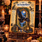 Sacred Raven Tempered Glass Charcuterie Board, Mystical Kitchen Art, Decorative Cutting Board