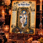 White Hart Tempered Glass Charcuterie Board, Mystical Kitchen Art, Decorative Cutting Board