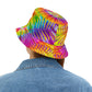 Boho Radiance Bucket Hat – Vibrant Rainbow Tie-Dye Pattern | Unisex All-Over Print Hat by Lace & Grit