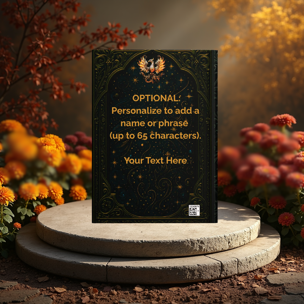 Phoenix Hardcover Journal: Celestial Writing Notebook, Rebirth Symbol, Personalized Gift