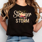 I'm Stronger Than The Storm – Empowerment Floral Tee