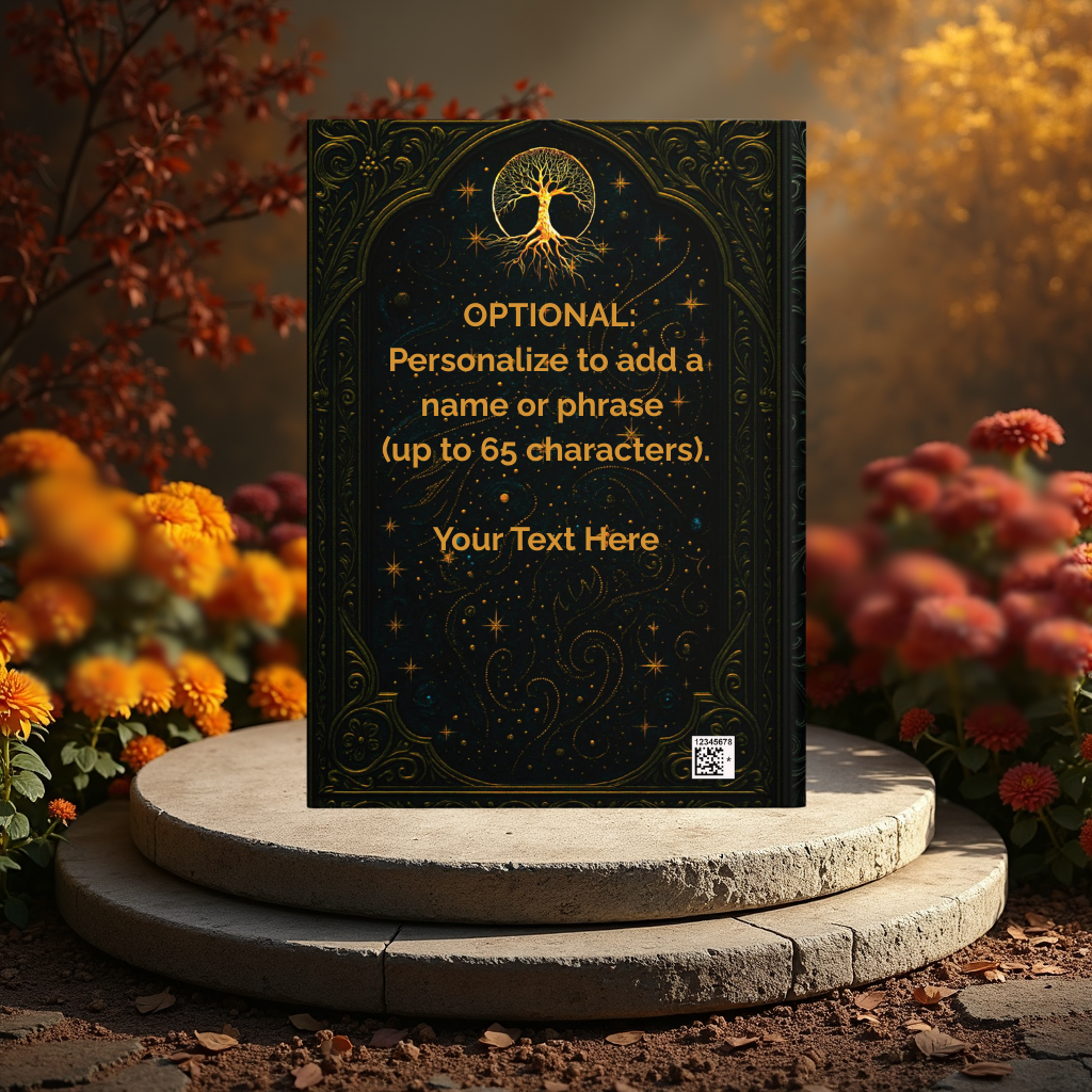 Tree of Life Hardcover Journal | Spiritual Writing Notebook | Personalized Celestial Diary, Boho Wraparound Design