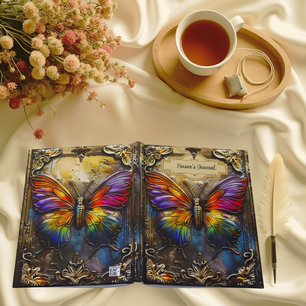Beaded Look Butterfly – Hardcover Journal