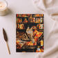 Quilted-Look Maine Coon Journal - Cozy Bookshelf Scene, Cat Lover Gift