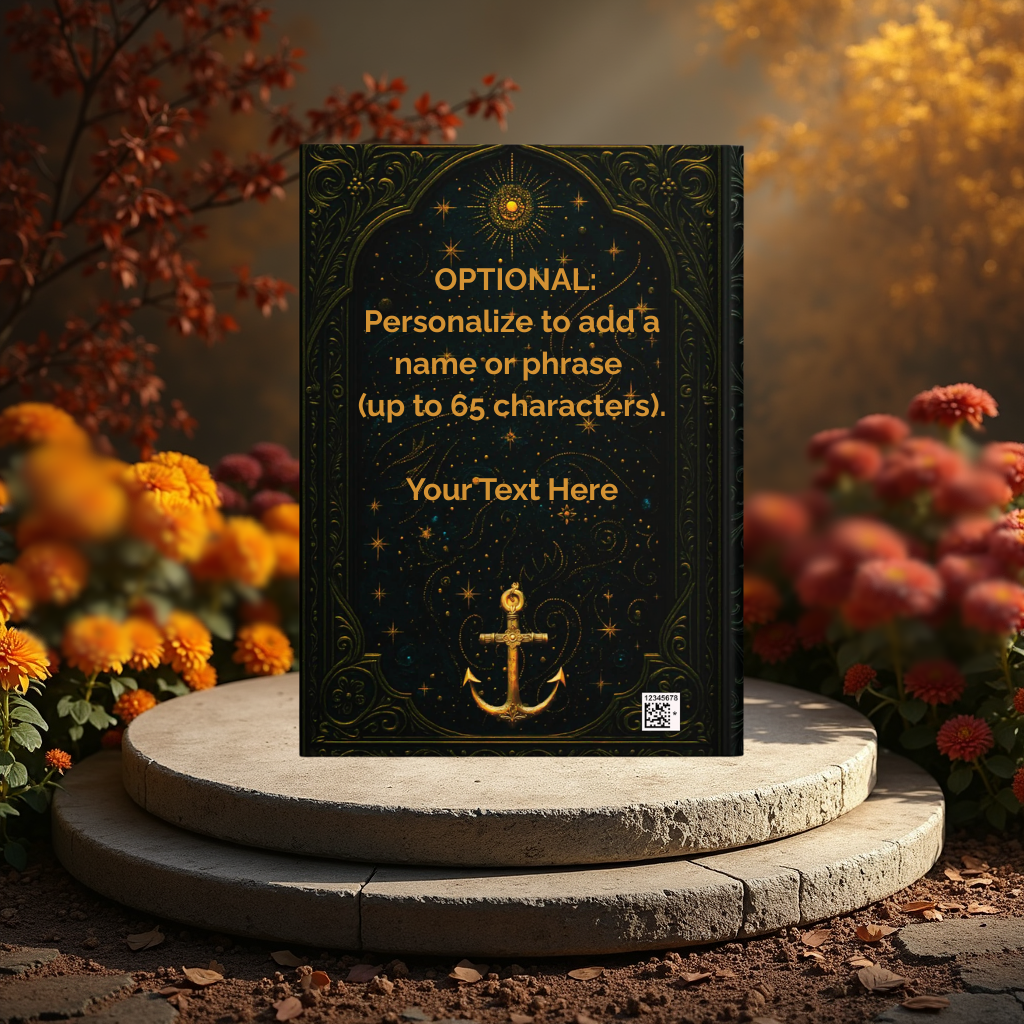 Anchor Wraparound Art, Personalized Back, Notebook, Diary, Writing Journal, Nautical Gift