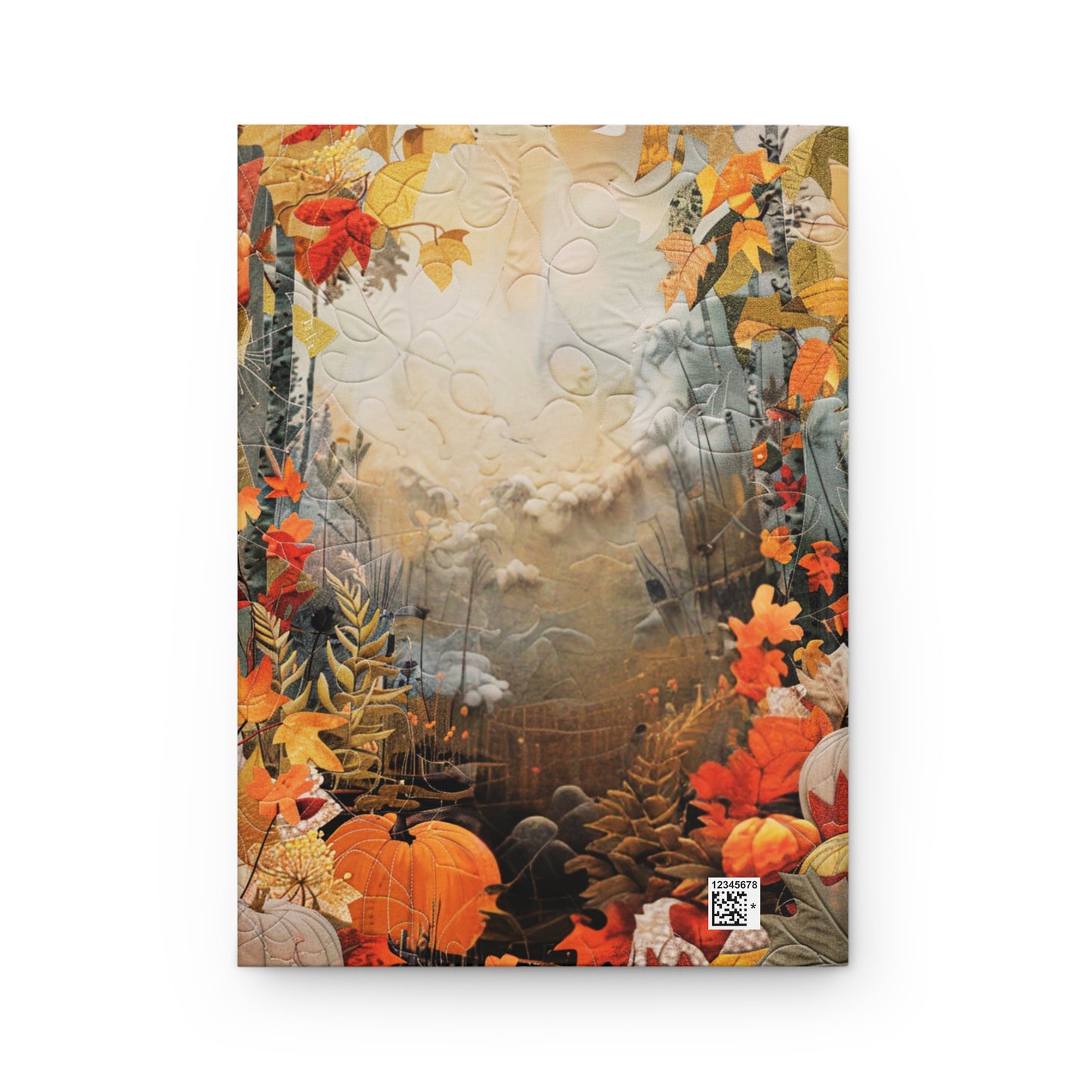 Quilted-Look Husky Journal - Autumn Forest Scene, Dog Lover Gift